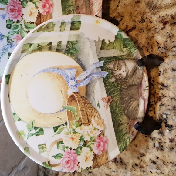 Melamine tray and trivet set - Picture 2 of 5